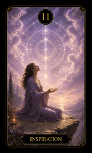 Carte Nombre 11 Inspiration de l’oracle Le Temple des Nombres